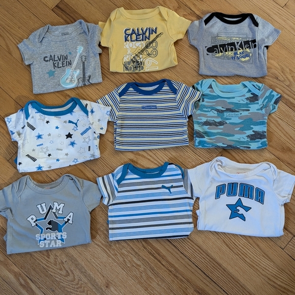 Calvin Klein  and Puma Size 3-6 Months Onesie - Picture 1 of 6